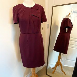 Plum coloured shift dress